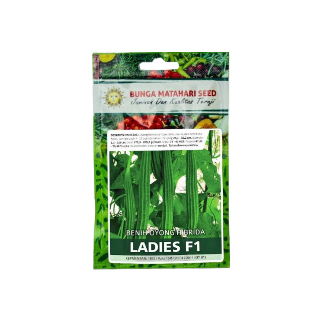 Benih/Biji Oyong Hibrida Ladies F1 Merk Bunga Matahari Seed