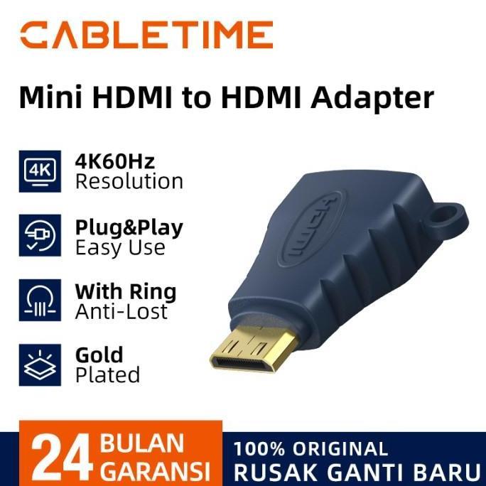 CABLETIME Adapter HDMI to HDMI Mini Type C & Micro HDMI Type D