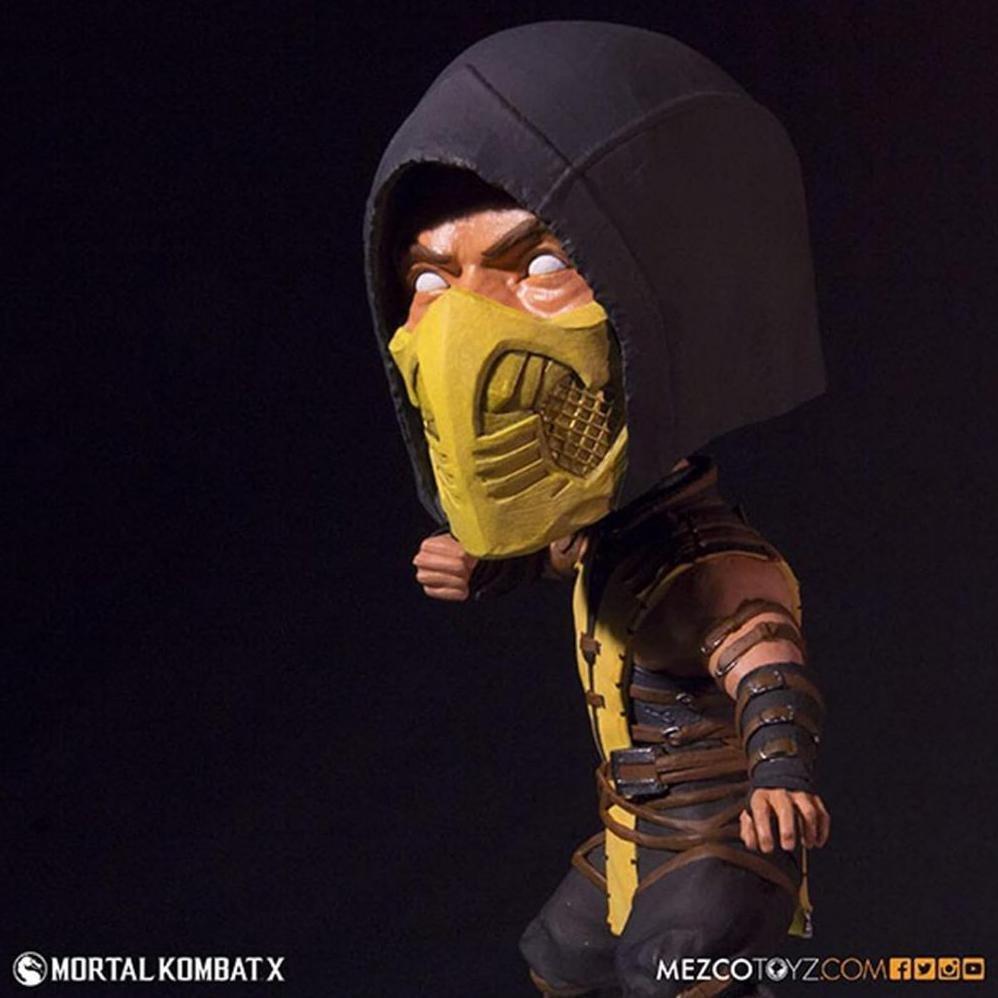 Mezco Toyz Mortal Kombat X Bloody Exclusive Skorpion 15,2 Cm Wackelkopf-Figur Original Produk