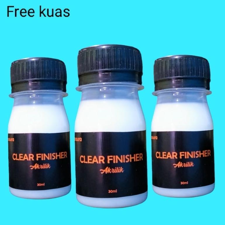 READY Clear finisher glossy  pelapis akhir cat   pelindung cat kulit sepatu tas ransel midsole sepat