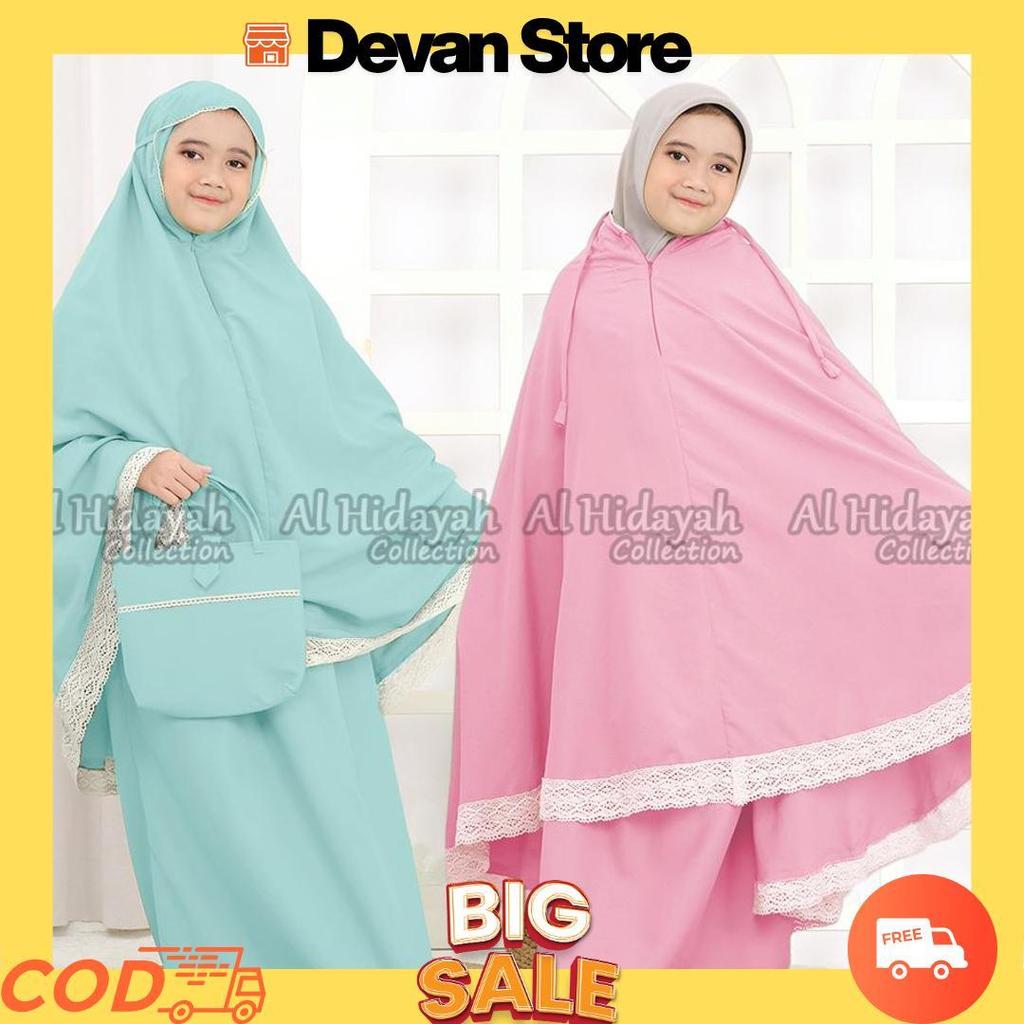Mukenah 2 in 1 Anak Tanggung SD SMP Mukena Resleting Dagu Katun Premium COD [M1]