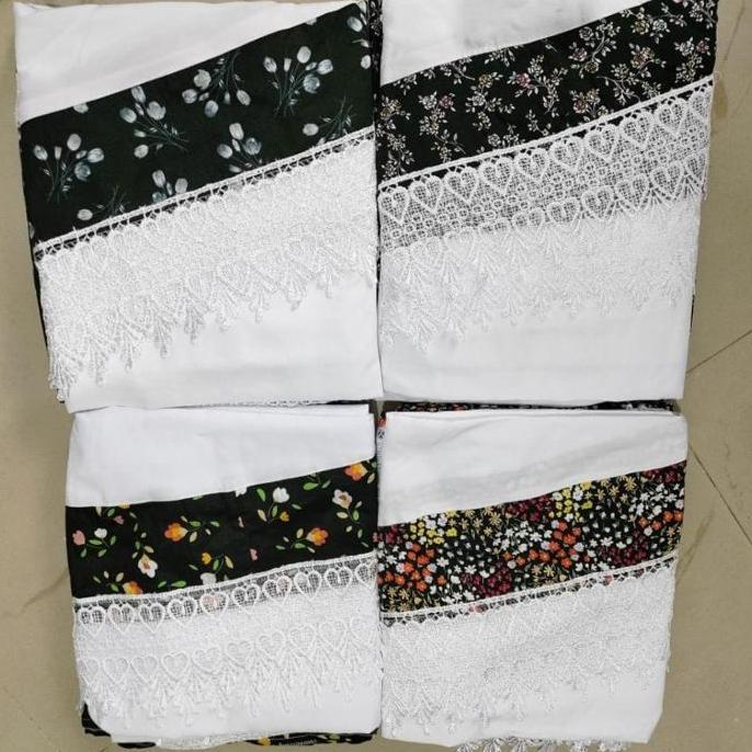 Promo MUKENA SANTRI RENDA LOVE PUTIH | MUKENA DEWASA Katun Motif Mukenah COD