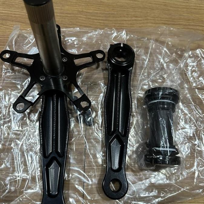 Crank Arm Litepro Super Hollow Original Hitam Silver Kualitas Terbaik Harga Termurah