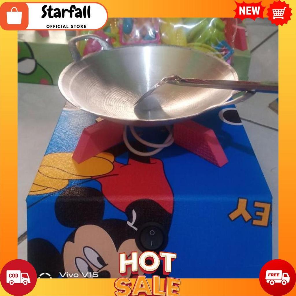 Cod Mainan Anak Mini Set Masak Masakan,Kompor Led Termurah Bisa D Cas Motip Mickey Mouse [A4]