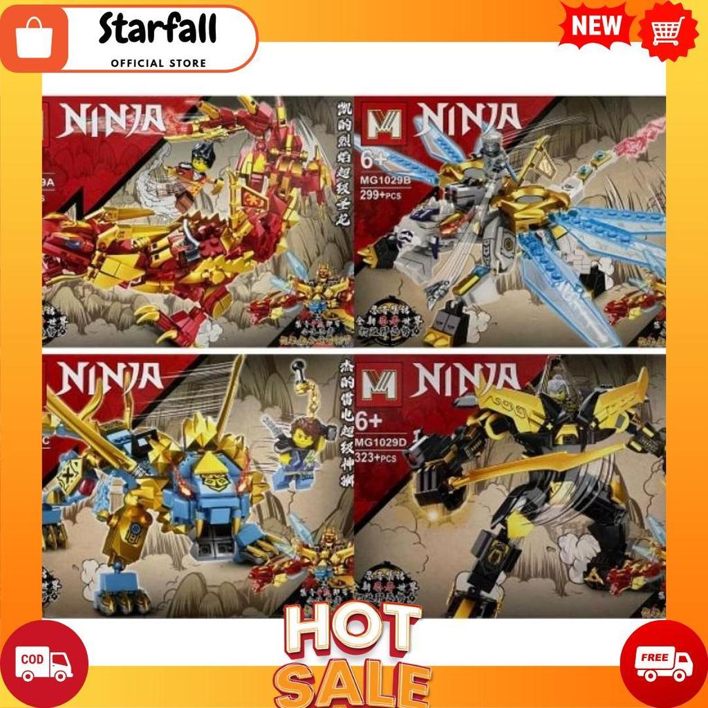 Obm99144 - Mainan Balok Susun Bricks Blocks Ninja Dragon Zane 4In1 Besar Blok Figure Ninja Naga Cod 