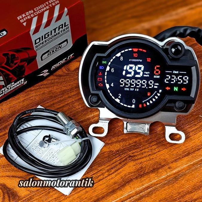 SPEEDOMETER DIGITAL RX2N PLUS BREKET PNP SPIDOMETER RX 2N UNIVERSAL SPIDO DIGITAL RX2N ORIGINAL DAN 