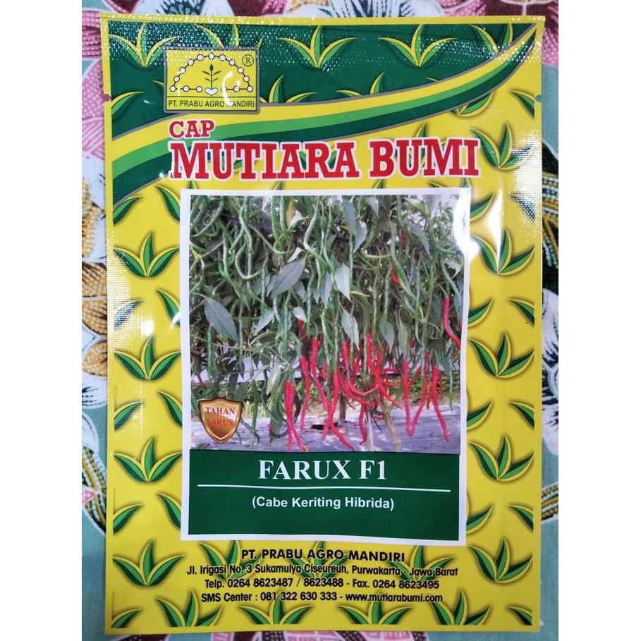 Terlaris Benih Cabe Merah Keriting Farux F1 Kemasan 10 Gram Original Mutiara Bumi - Cabai Cmk Faruxf
