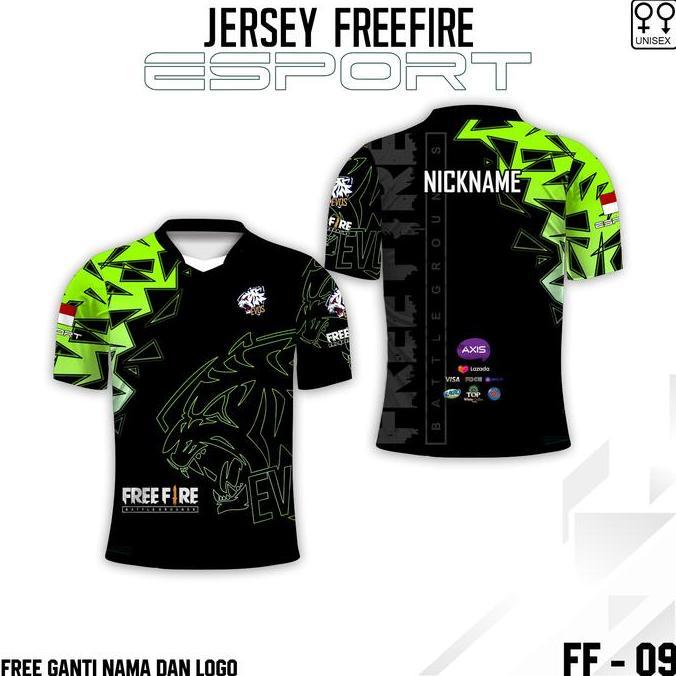 Viral Jersey e sport baju ff kaos esport gamer ff terbaru