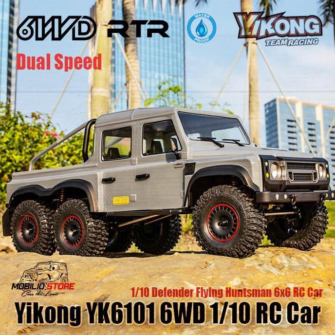 Yikong YK6101 1/10 Scale RC Car 6x6 RTR Defender Flying Huntsman Body