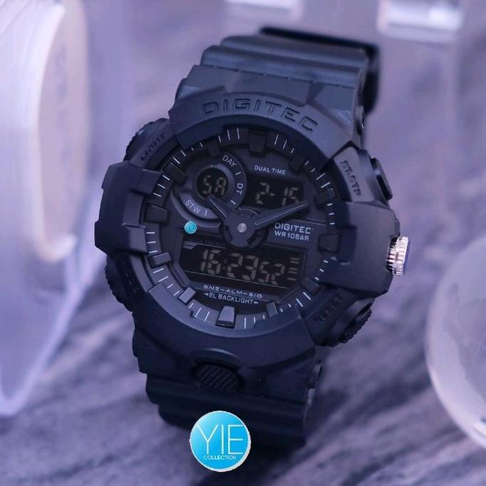 Promo Jam Tangan Pria Digital Digitec DA 2112 T Sport Army Dual Time Original Anti Air Strap Karet H