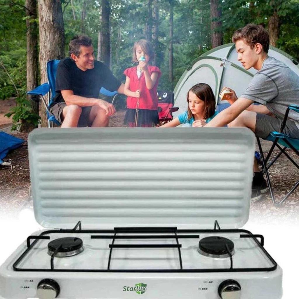 Starlux Kompor Gas Portable 2 Tungku Table Top Camping Stove - SGS-6002