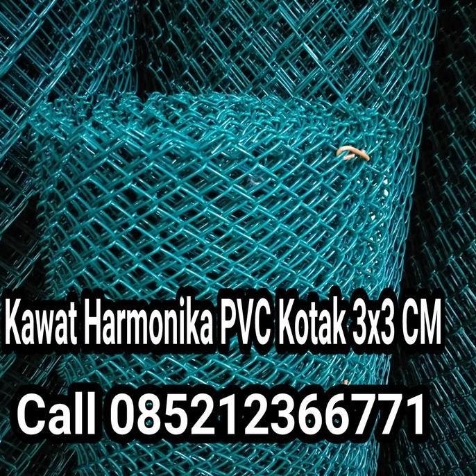 Kawat Harmonika PVC Kotak 3x3 CM AUL
