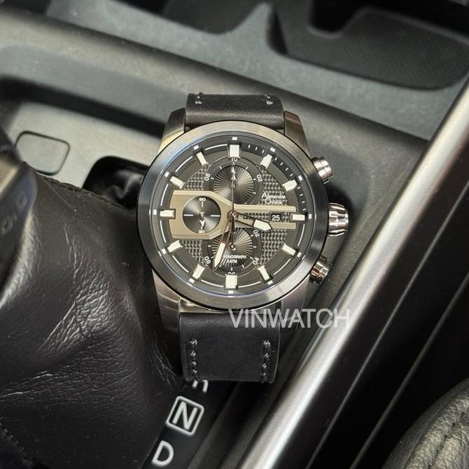 Promo AC 6562 Jam Tangan Pria Alexandre Christie 6562 Tali Kulit Crystal Stainless COD