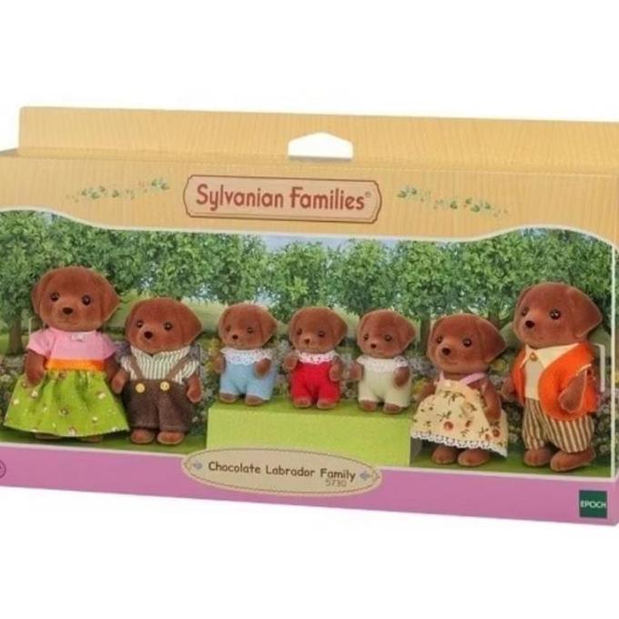 sylvanian families chocolate labrador family original sale