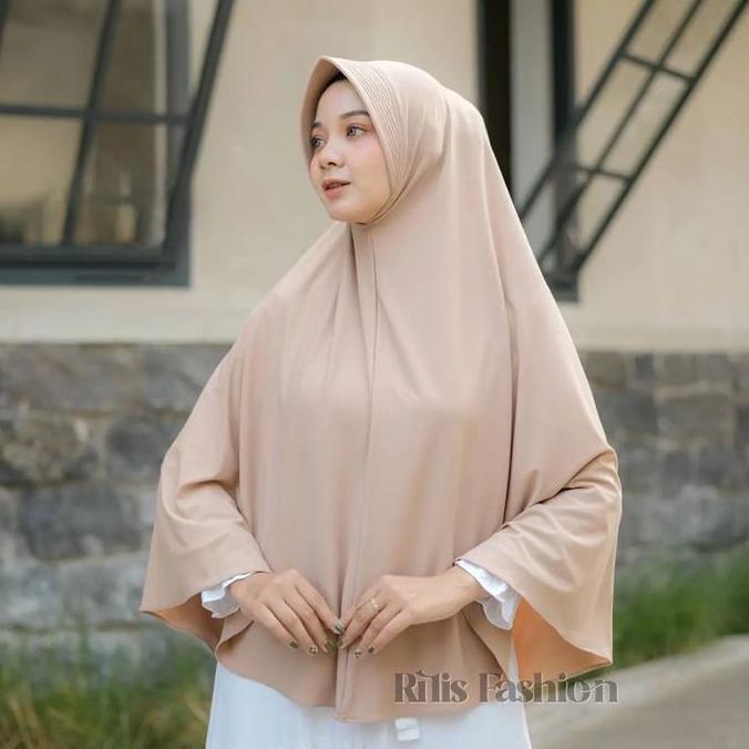 Hijab Hamidah Jumbo XL Spandek Jersey | Jilbab Khimar Jumbo Spandek Jersey / Jilbab Kerudung Ped Sya