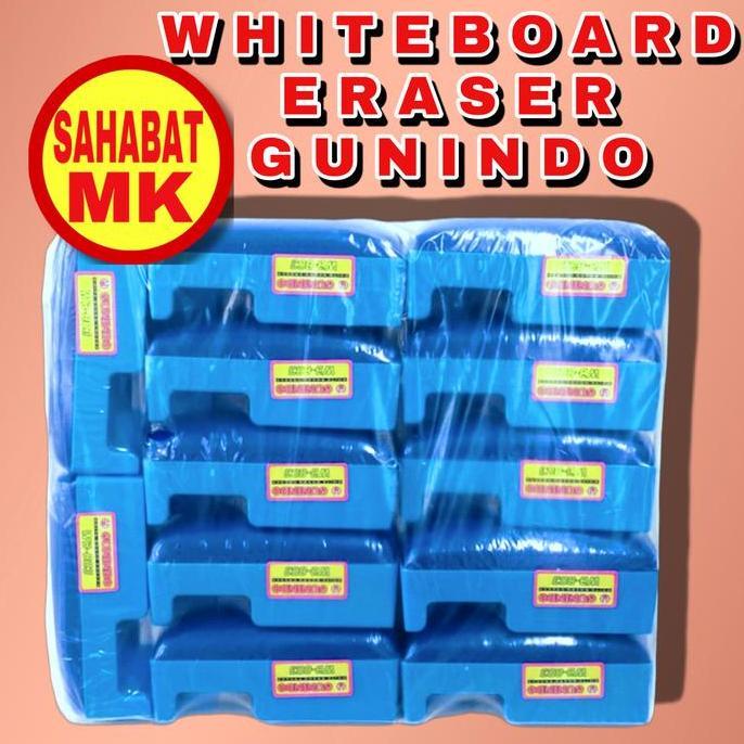 WHITEBOARD ERASER PENGHAPUS PAPAN TULIS GUNINDO 1 PACK ISI 12 PCS
