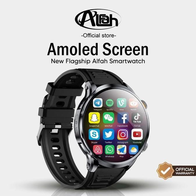 Promo Alfah - H18 Pro 4G/5G Smartwatch Sim Card Wifi GPS AMOLED Screen App Download WA Reply Smart W