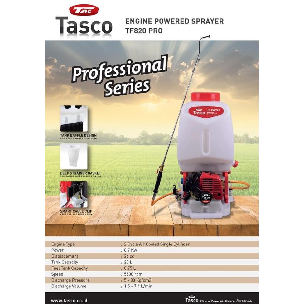 SPRAYER TASCO TF 820 PRO / MESIN SEMPROT HAMA TASCO TF 820 PRO