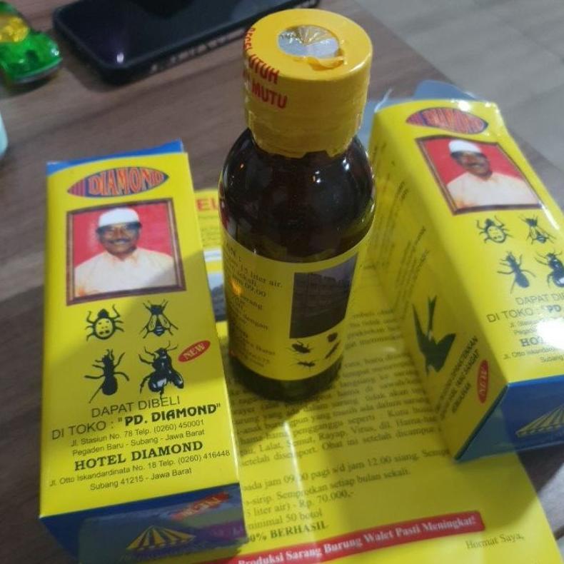 Diamond Kaca Obat Pembasmi Hama Walet Botol Kaca Walet | Diamond Ori | Obat Diamond Ori | Obat Diamo