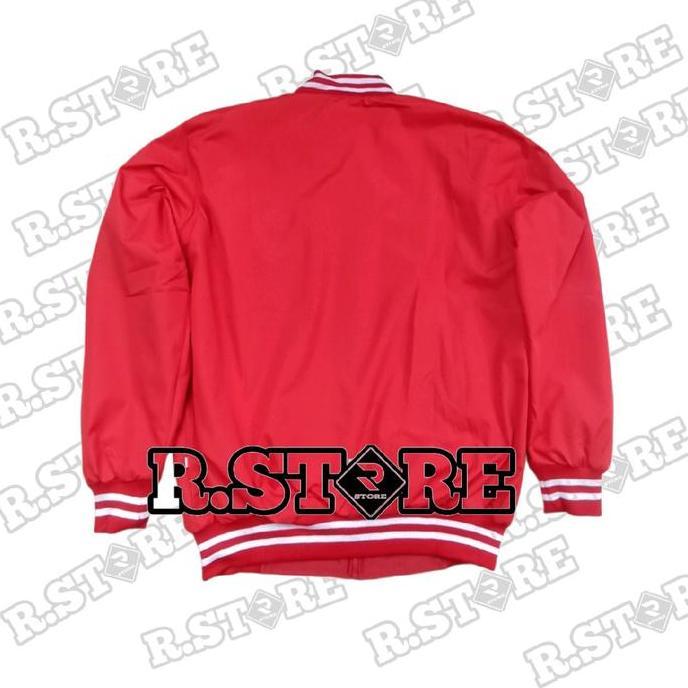 DV380 - JAKET BOMBER MERAH M.L.XL.XXL/JAKET BOMBER POLOS/JAKET BOMBER SERAGAMAN