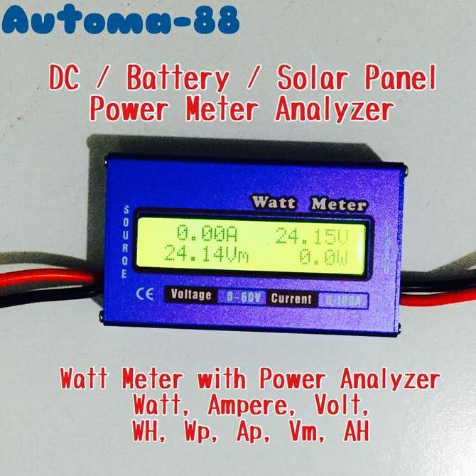 DC Watt Meter Volt Ampere kwh meter 60 Volt 100A