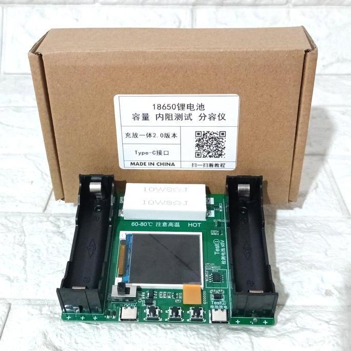 18650 tester lcd baterai lithium tester kapasitas cek discharger