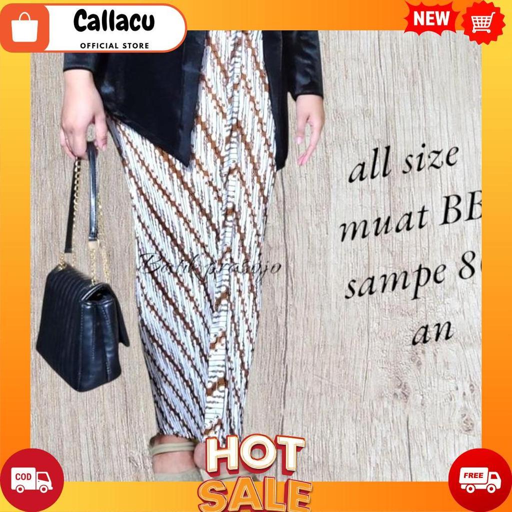 Rok Plisket Batik Coklat Putih / Rok Kondangan/Rok Wisuda [Cod]