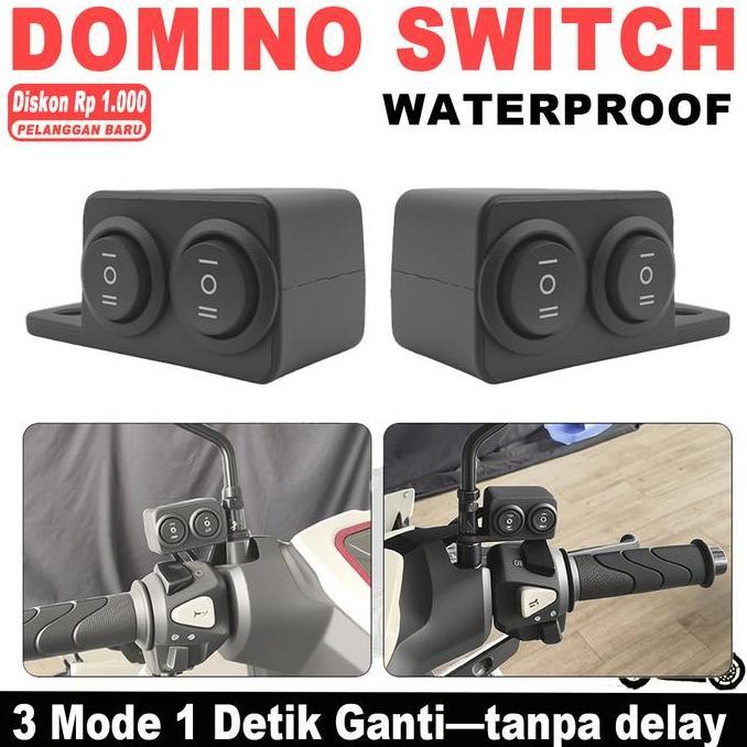 ORIGINAL SAKLAR LAMPU MOTOR SPION ON OFF ON 2 TOMBOL FULL CNC | SWITCH ON OFF | SAKLAR LAMPU TEMBAK 