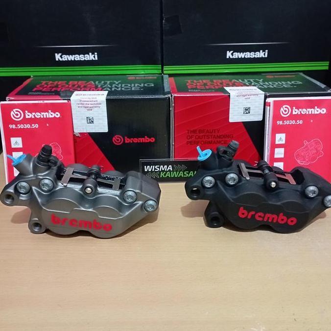 Promo Kaliper Kiri Brembo 4 Piston 1 Pin Grey Black Vario PCX ADV KLX Vespa COD