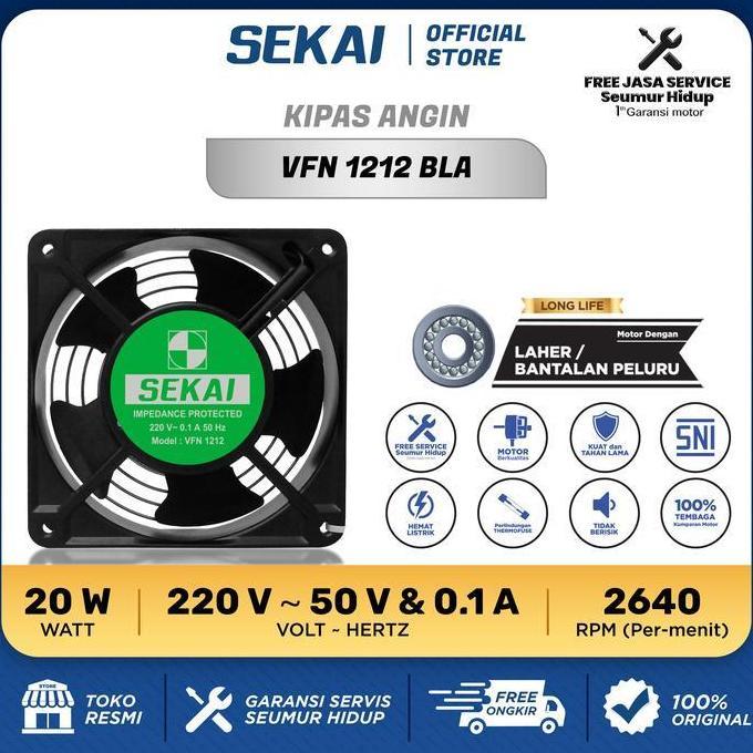 Sale Vfn1212 Mini Exhaust Hexos Fan Kipas Cooler Fan Penyedot Udara Sekai