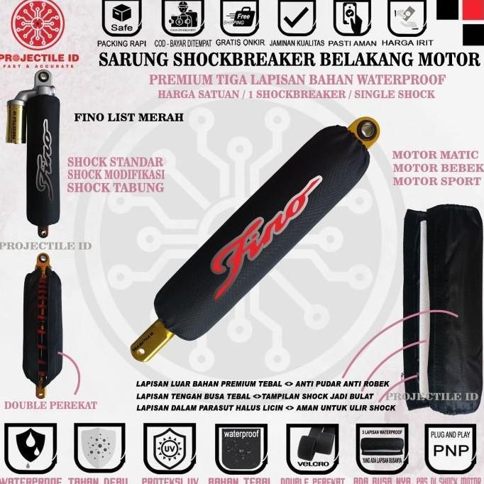 3L SARUNG SHOCK FINO COVER SOKBREKER FINO PELINDUNG SHOCK BREAKER BELAKANG FINO FI SPORTY FINO PREMI
