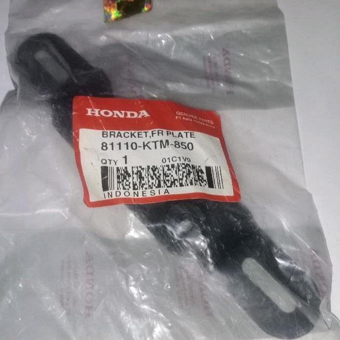 Breket dudukan plat Nopol depan Honda Karisma 125 ori AHM 81110KTM850