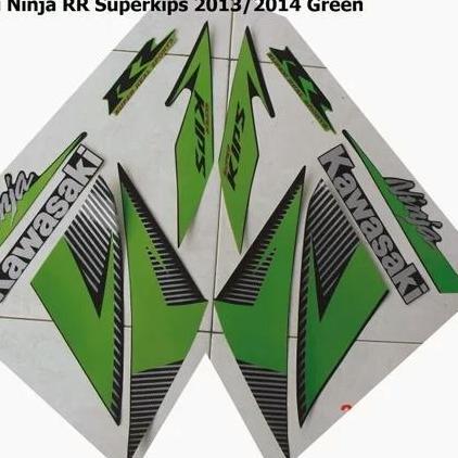 lis body striping Kawasaki New Ninja RR 150 2014 Hijau Motif Karbon