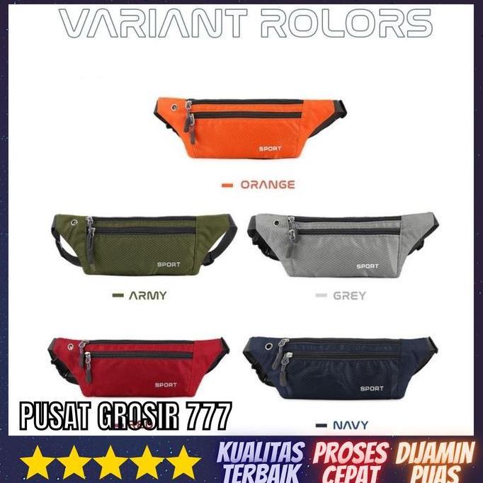 DI76 >> Tas Waistbag Kecil Pria Wanita Sport Olahraga Tas Pinggang Selempang