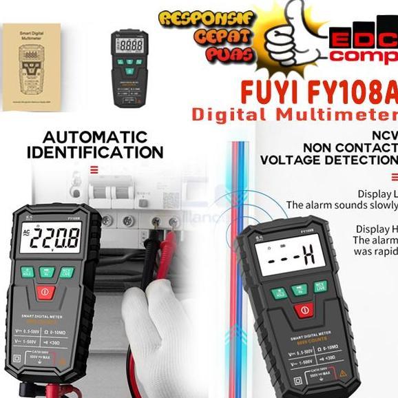 FUYI FY108A Smart Multimeter Digital Otomatis|Multitester mini Cerdas