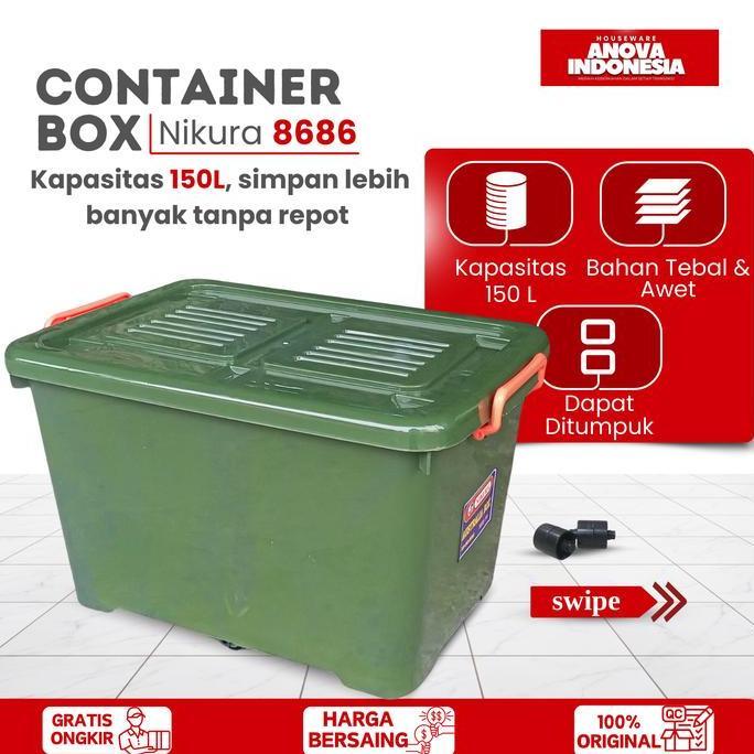 BOX CONTAINER NIKURA CANADA. 8686. JUMBO HIJAU. SETARA SHINPO CB 130