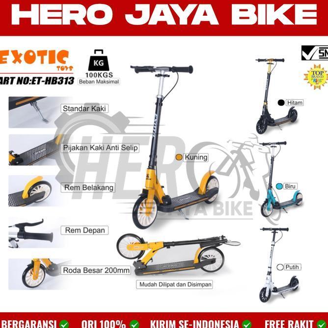 Scooter Skuter Besi Exotic Et Hb 313 Roda Besar Ada Rem Tangan Bisa Dilipat Skuter O