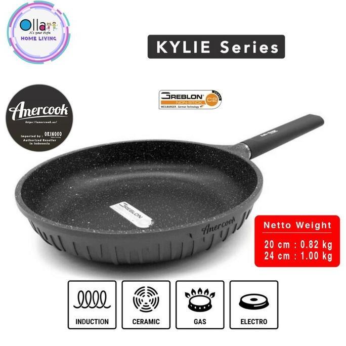 Amercook Wajan Masak Anti Lengket Kylie Series Black PFOA Free