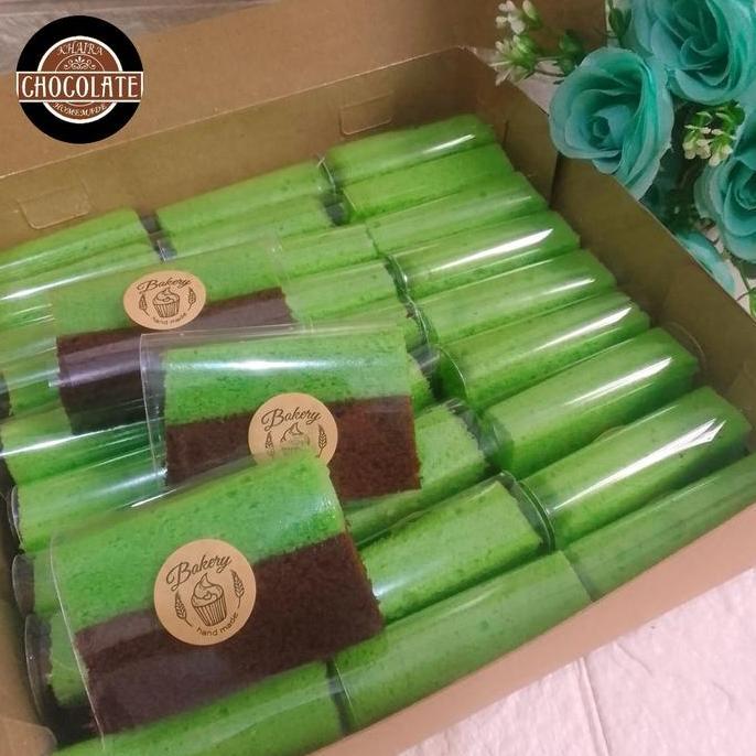 Brownies kukus coklat pandan / 30 potong PM