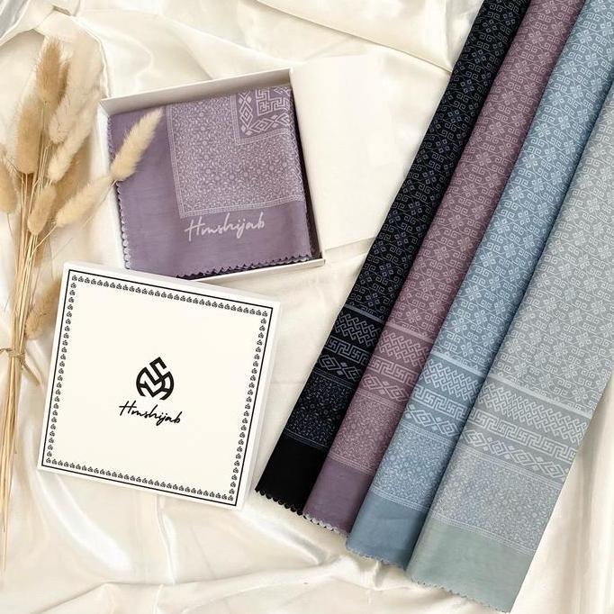 Hijab Voal Motif Exclusive Scarf by Hmshijab Box Exclusive Segi Empat Kerudung Square Basic Lembut M