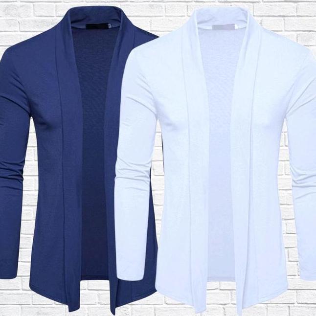 Paket 2 Pcs Kaos Blazer Pria Lengan Pajang Blazer Pria Rompi Formal Blazer Santai Blazer Kasual
