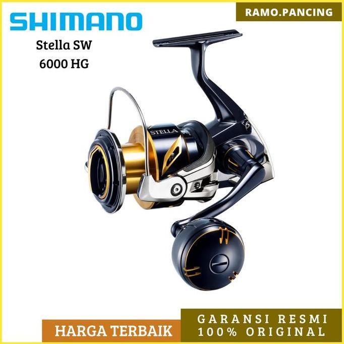 Reel Pancing Shimano Stella Sw 6000 Hg Original Reel Laut Sw Anti