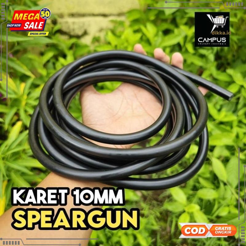 Terbaik Karet Panah Ikan 10MM 3010 Hitam Permeter Spearfishing Rubber Best Quality - 2025 COD Termur