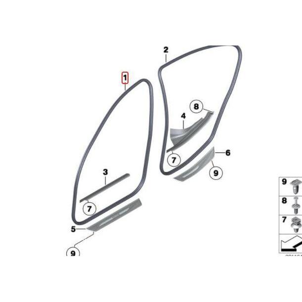 Promo Ori BMW F10 Weatherstrip Karet Seal Body Pintu Depan 51727278503 COD