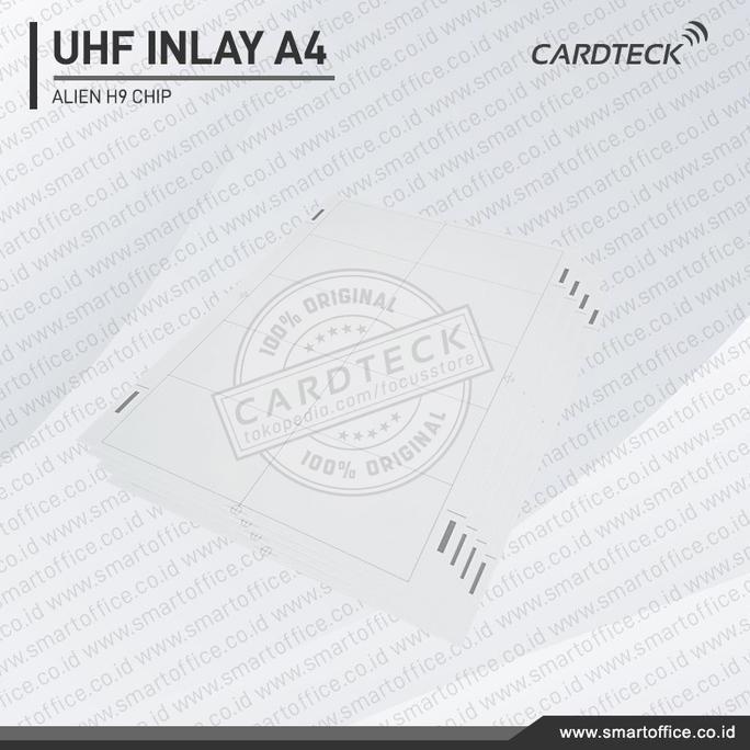 WESLEY UHF Alien H9 Cardteck Mid Range Long Range RFID Inlay A4 Sheet 10pcs Chip Bahan Kartu ID Card