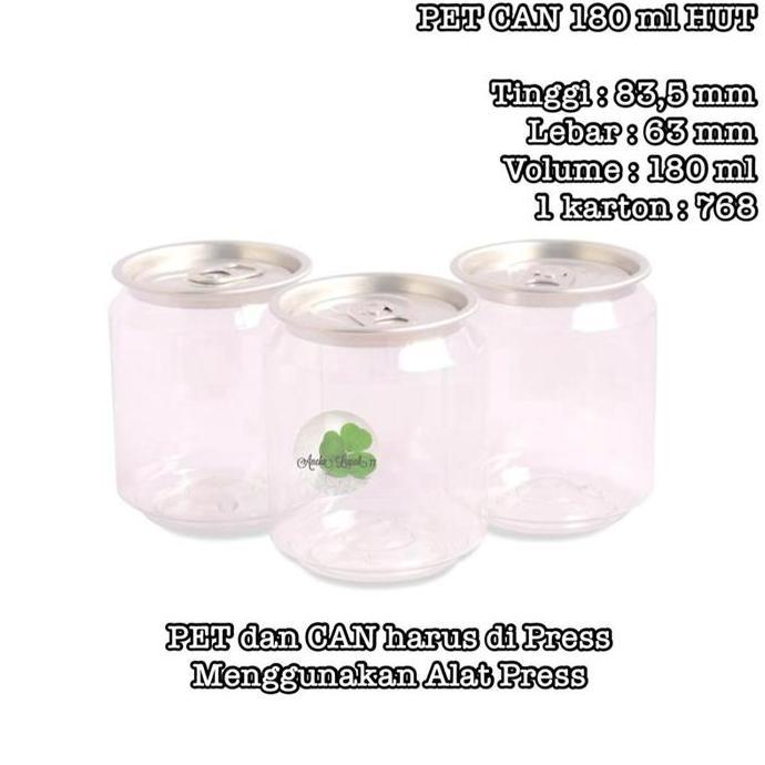 Ready stock PET CAN 180 ml HUT isi 30 pcs Botol Pet Can Alumunium untuk Minuman Juice