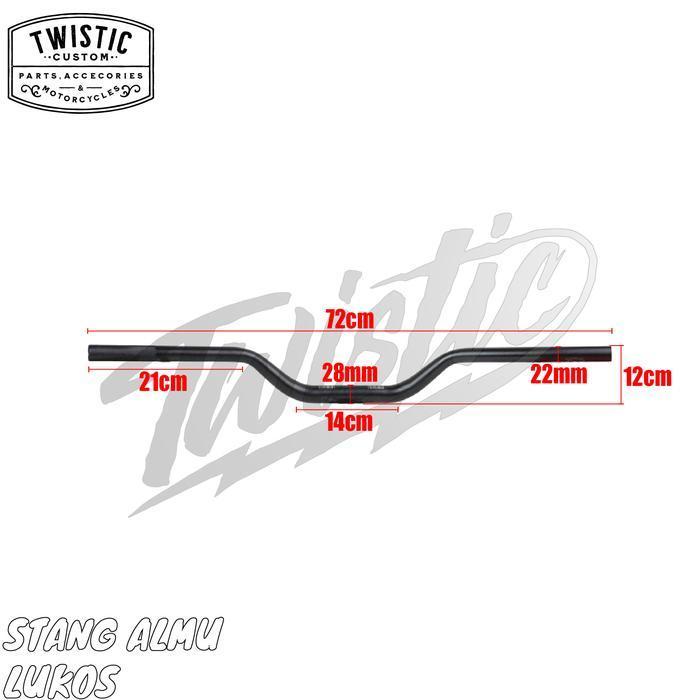 (Termurah) Stang Stir Setang Lukos Fatbar Motor Benelli Pe 250 Sm V16 Benda V252C V 252 V252 C 28Mm 