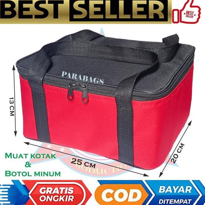 Tas Bekal Makanan D300 Full Lapis Aluminium Foil Tebal Tahan Panasdingin Pria Tas Bekal Oxfordd Pink