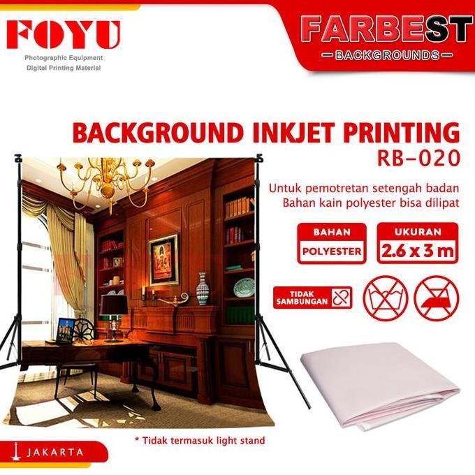 Background Foto Inkjet Uk. 2,6x3 Mtr Wisuda Rak Buku RB-020