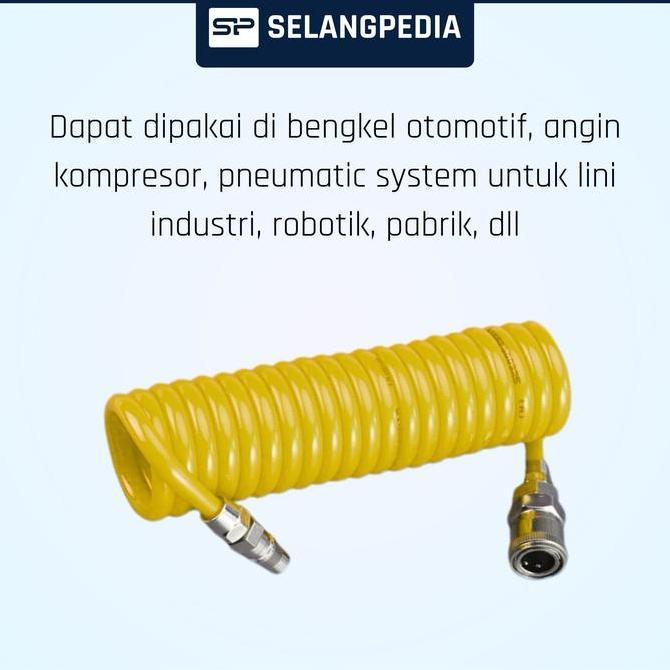 Promo Selang Recoil Hose Polyurethane Pu Taiwan Kompresor Angin Od 12 Mm X Id 8 Mm Termasuk Include 